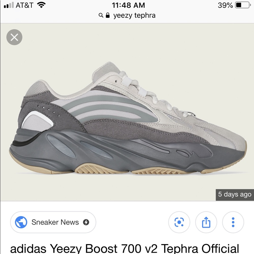 Yeezy adidas boost 700 v2 tephra 9.5. Confirmed